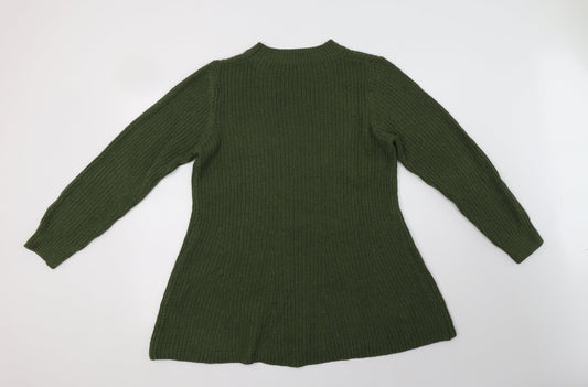 SheIn Womens Green Crew Neck  Polyester Pullover Jumper Size S