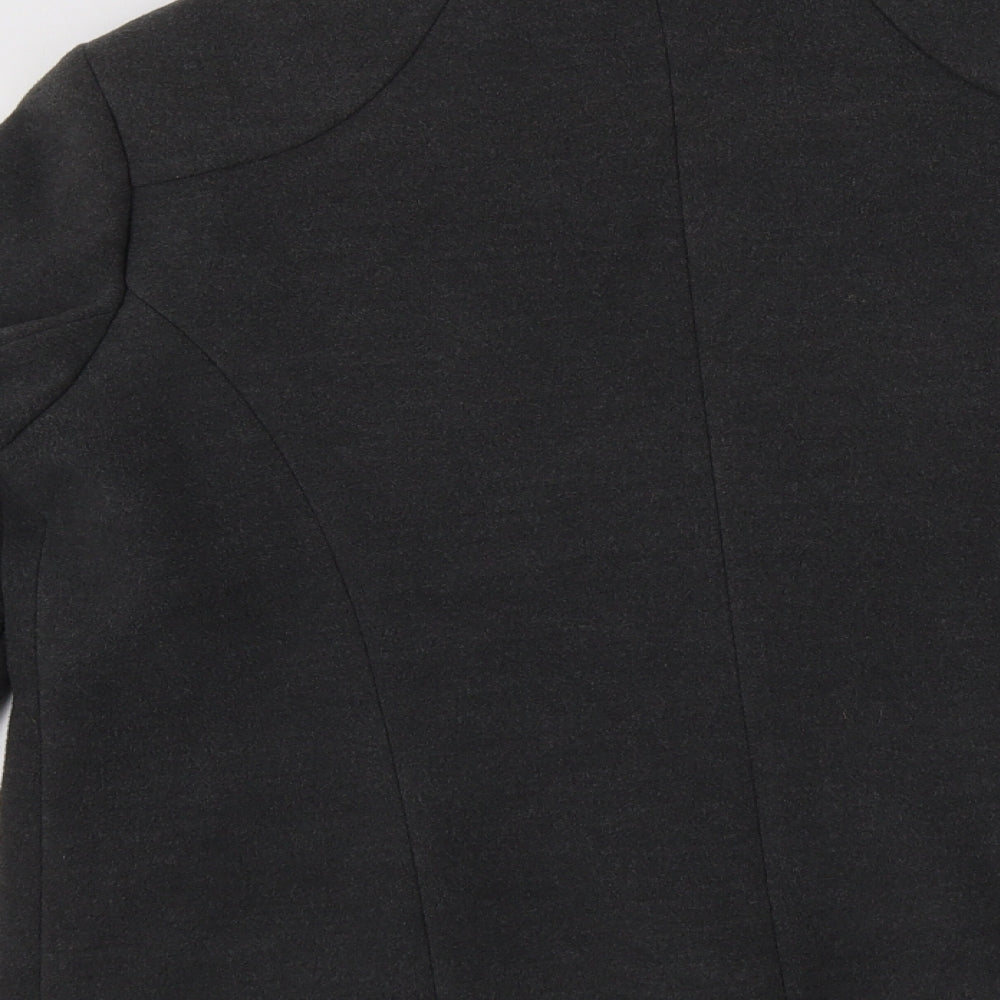 Womens UK Size 14 BM Grey Pea Coat