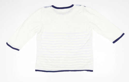 Womens UK Size M Preworn Blue Pullover Jumper