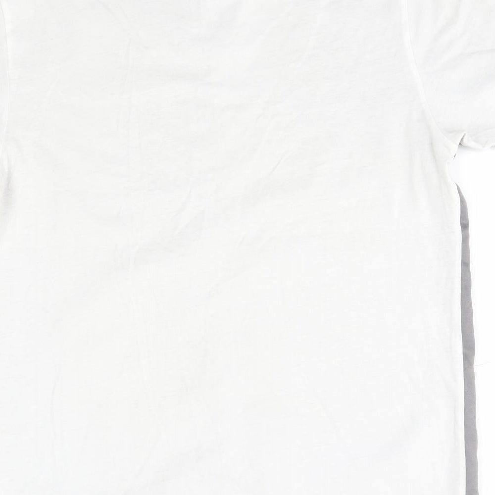 River Island Mens Grey Polyester T-Shirt Size S Round Neck