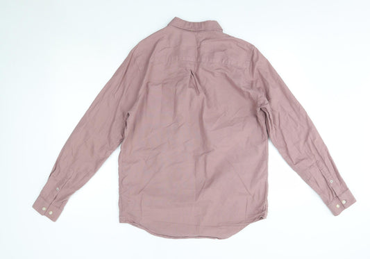 River Isalnd Mens Pink Cotton Button-Up Size S Collared