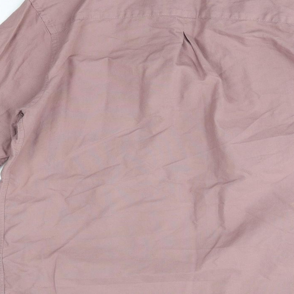 River Isalnd Mens Pink Cotton Button-Up Size S Collared