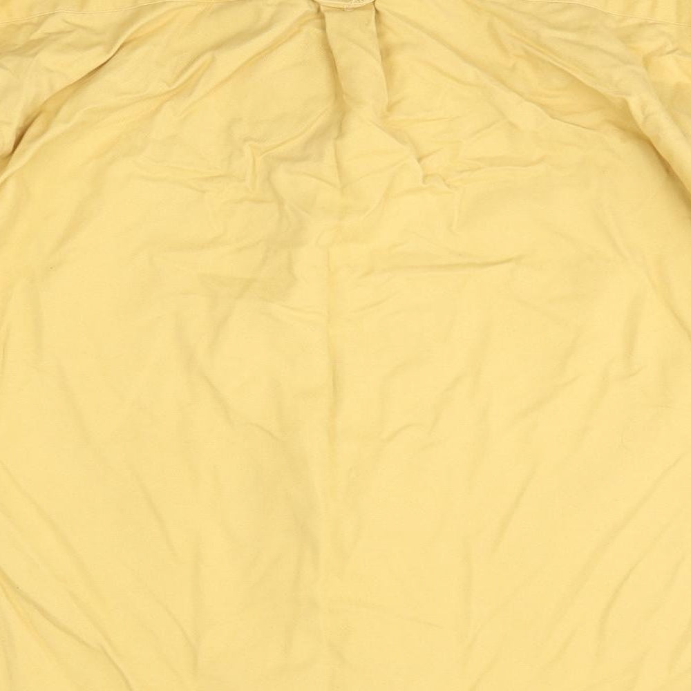 Mens UK Size M Northwood Yellow Button-Up Long Sleeve Casual Shirt