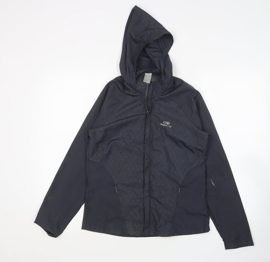 Additional front view of Kaleji women’s grey windbreaker jacket, size UK 6