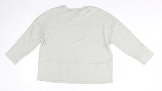 F&F Womens Grey Round Neck Polyester Pullover Jumper Size 14