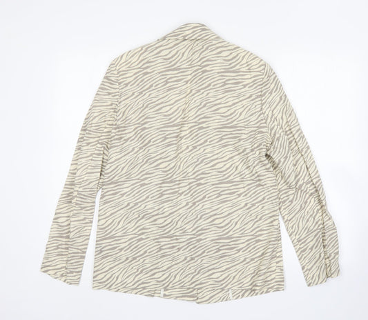 George Womens Multicoloured Animal Print Viscose Jacket Blazer Size 10