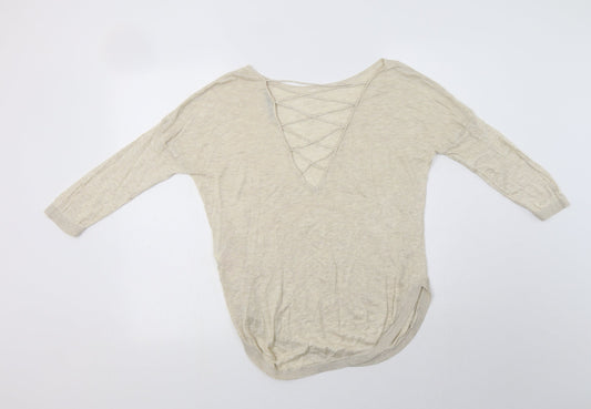 Womens UK Size S Only Beige Pullover Jumper