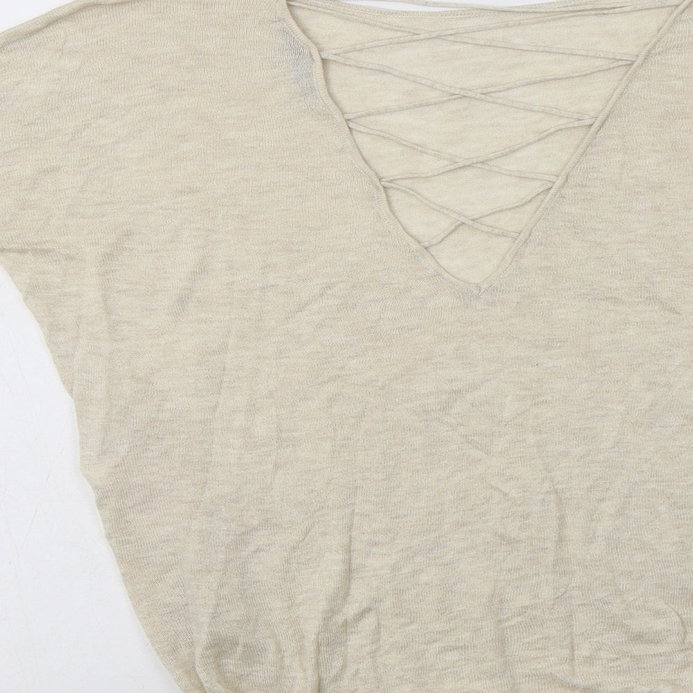 Womens UK Size S Only Beige Pullover Jumper