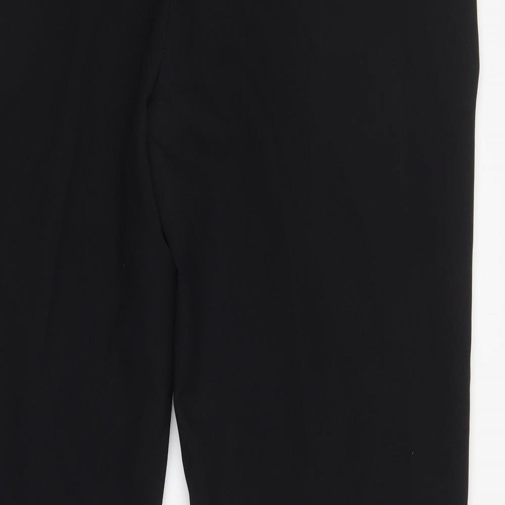 Womens UK Size 40 Peacocks Regular Fit Black Trousers