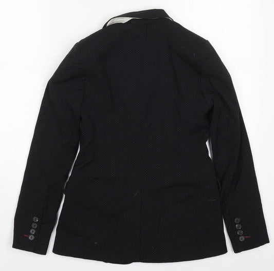 NEXT Womens Black Polka Dot Polyester Jacket Suit Jacket Size 6