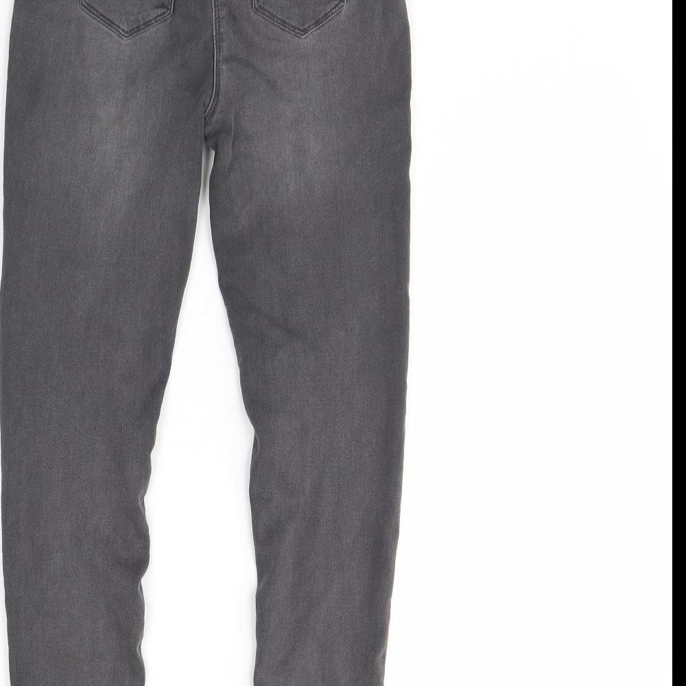 Matalan Girls Grey Cotton Skinny Jeans Size 9 Years Regular