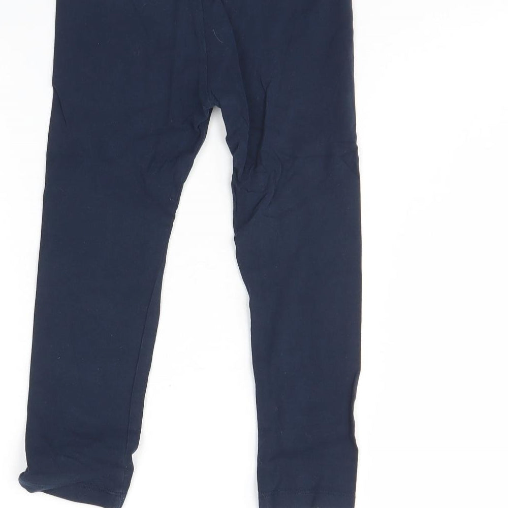 Blue Zoo Girls Blue Cotton Capri Jeans Size 4 Years Regular