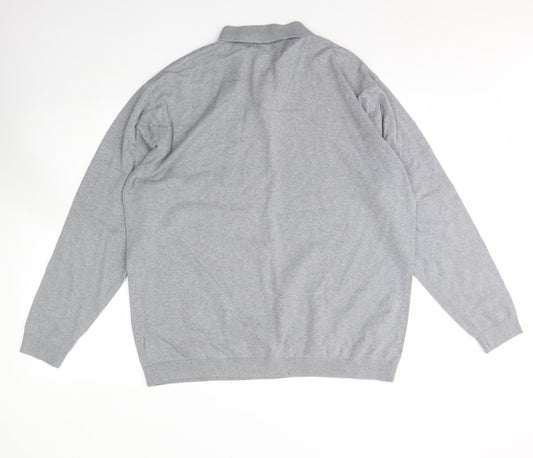 Womens UK Size 2XL NEXT Grey Henley Jumper
