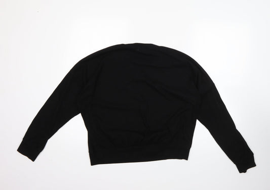 Missguided Womens Black Round Neck Polyester Pullover Jumper Size 8