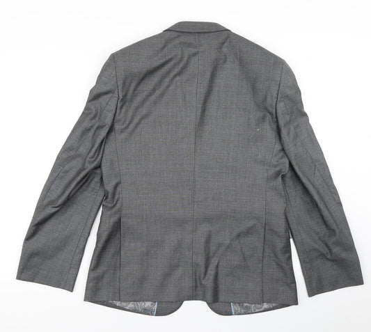 Mens UK Size 38 Burton Regular Grey Suit Jacket