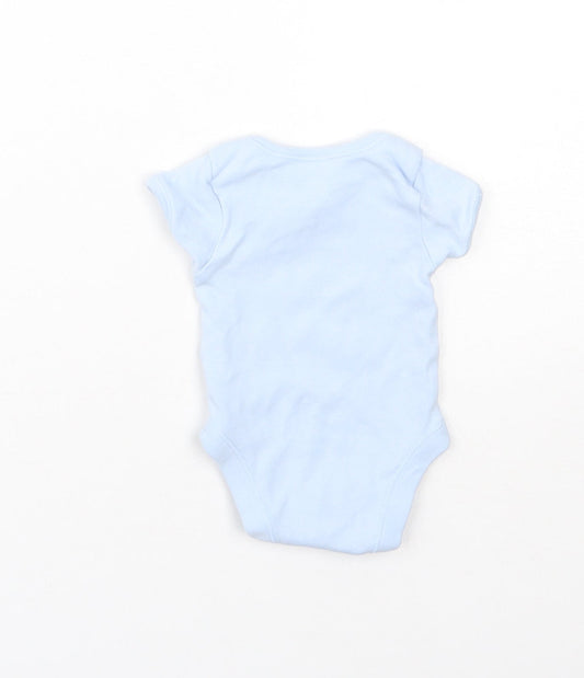 George Baby Blue Cotton Babygrow One-Piece Size Newborn Snap - Panda