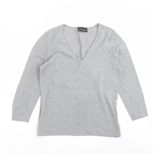 Womens UK Size 14 Principles Grey Pullover Jumper