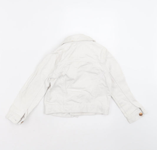Primark Girls White Jacket Size 4-5 Years Button