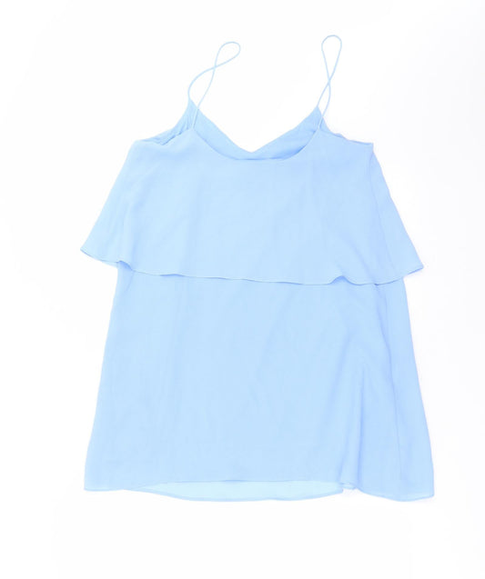 Womens UK Size S Mango Blue Camisole Blouse