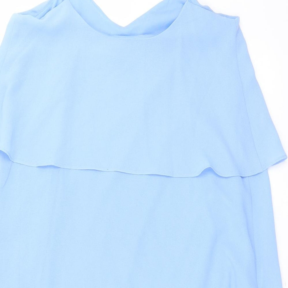 Womens UK Size S Mango Blue Camisole Blouse