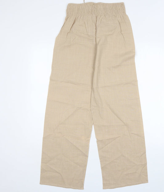 SheIn Womens Beige Polyester Chino Trousers Size M L30 in Regular