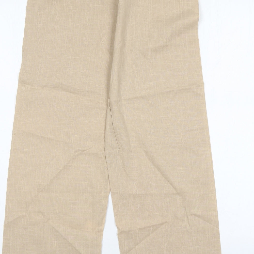 SheIn Womens Beige Polyester Chino Trousers Size M L30 in Regular