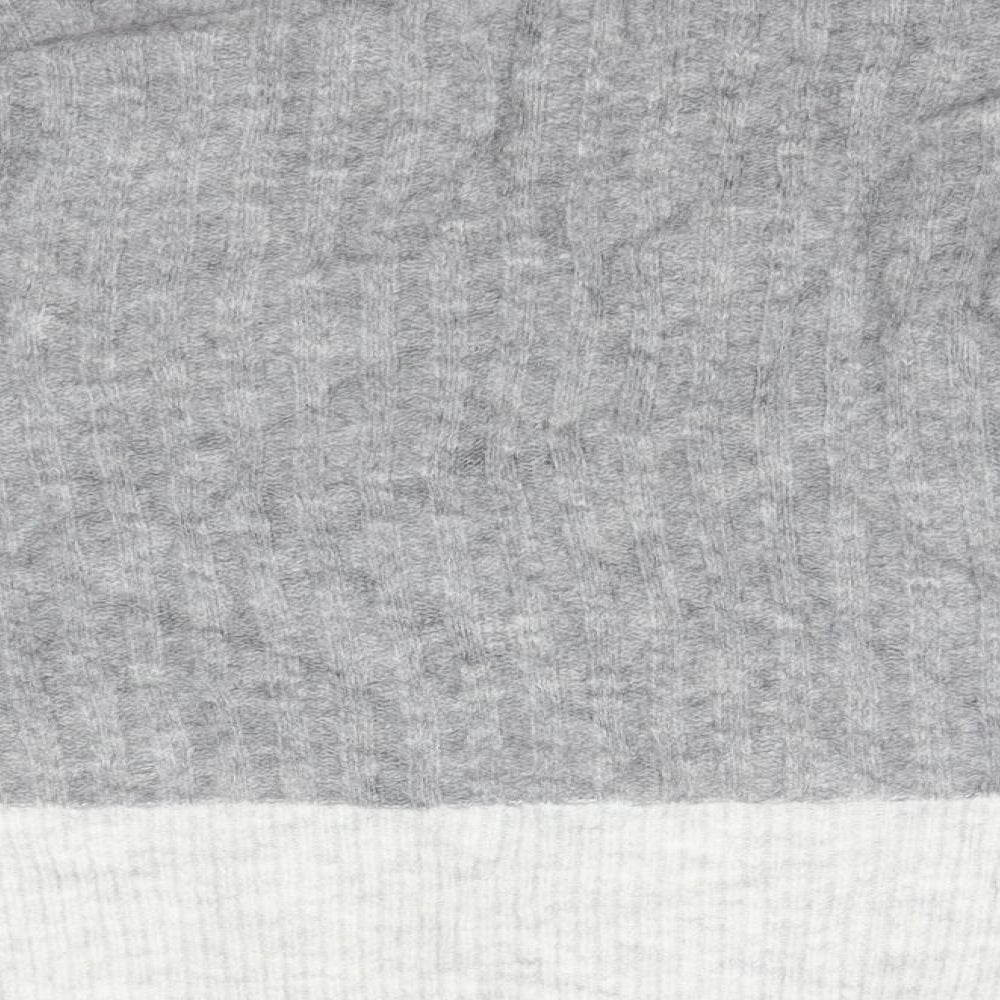 Primark Womens Grey Round Neck Acrylic Pullover Jumper Size M