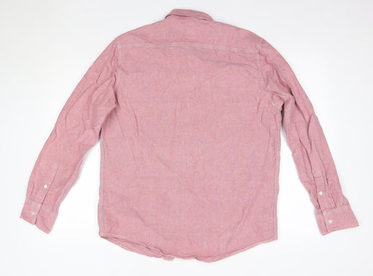 American Rag Mens Pink  Cotton  Button-Up Size M Collared