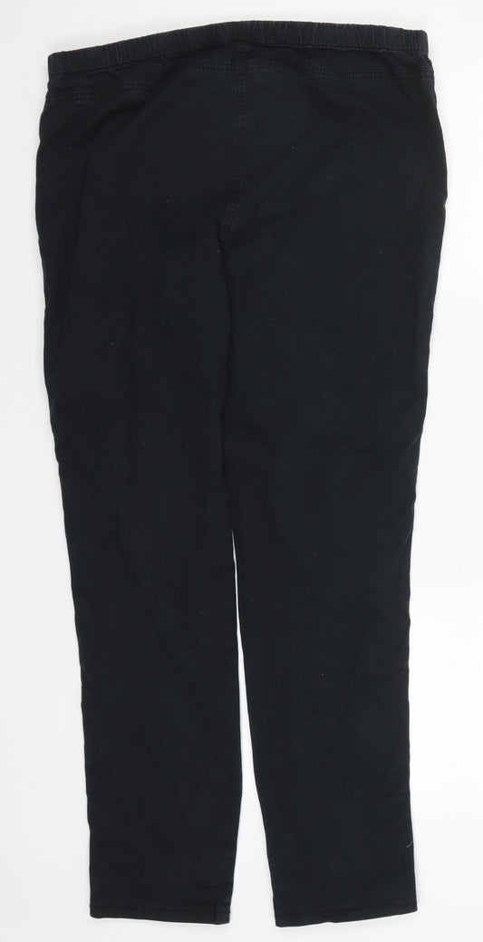 Womens UK Size 16 Marks and Spencer Regular Fit Black Trousers