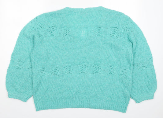 Womens UK Size L NEXT Green Pullover Jumper