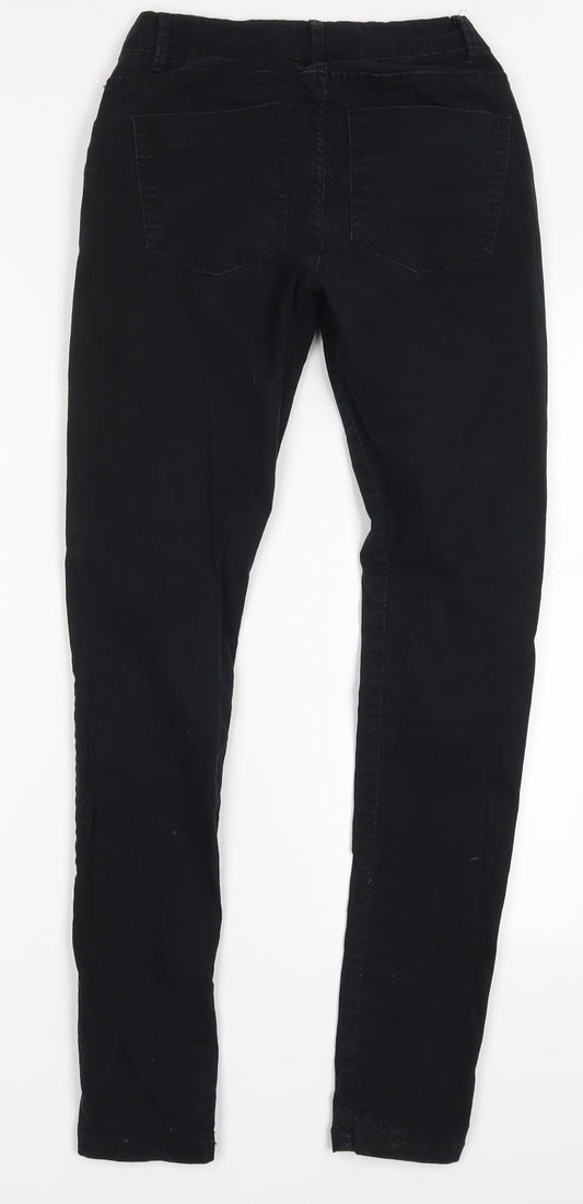 Womens UK Size XS Noisy may Regular Fit Black Trousers