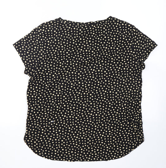 Womens UK Size S H&M Black Basic T-Shirt