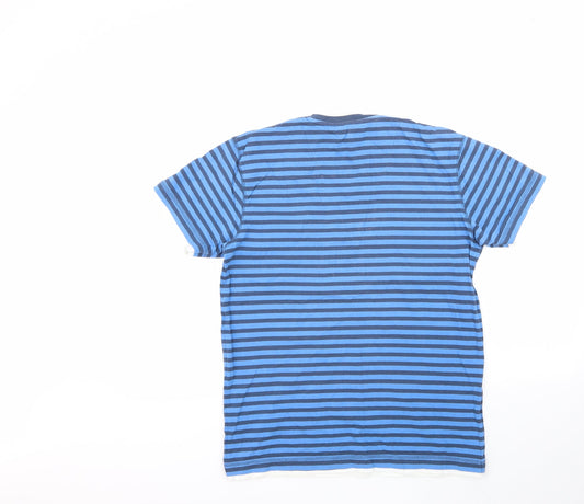 Dissident Mens Multicoloured Striped 100% Cotton Polo Size S Collared