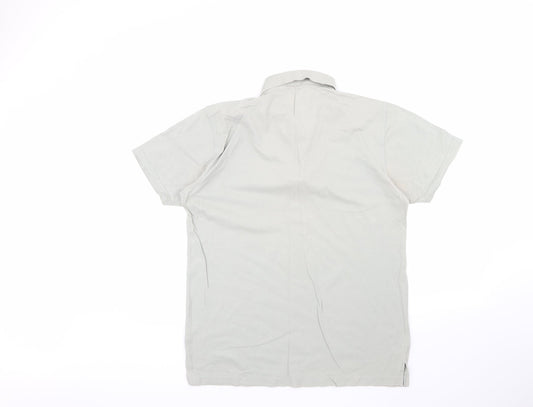 Cotton Traders Mens Green 100% Cotton Polo Size M Cowl Neck