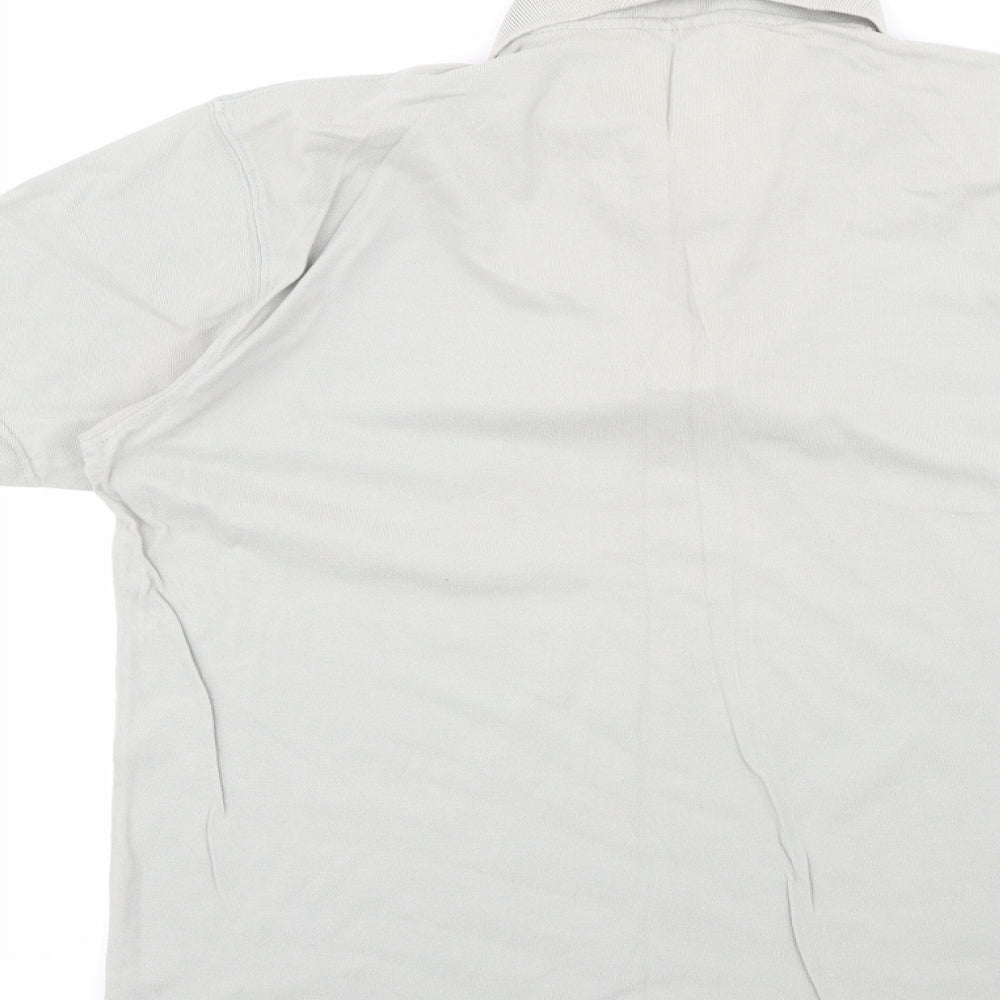 Cotton Traders Mens Green 100% Cotton Polo Size M Cowl Neck