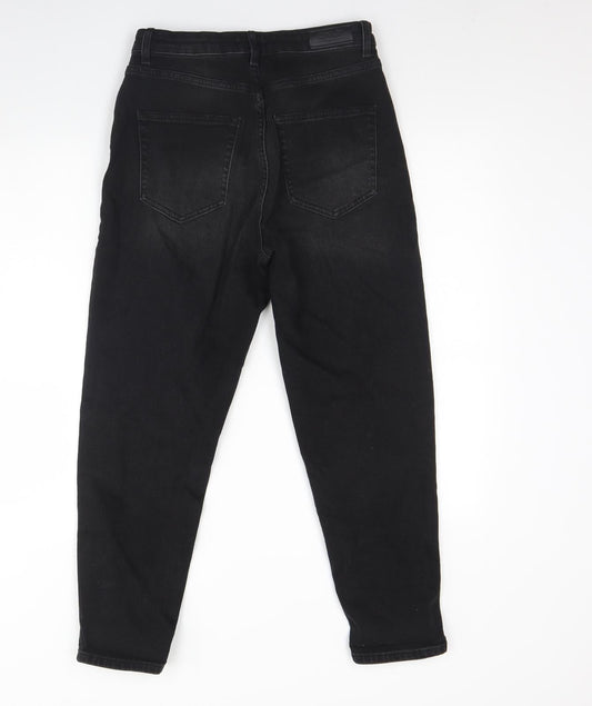 Only Womens Black Cotton Straight Jeans Size M L28 in Regular Button