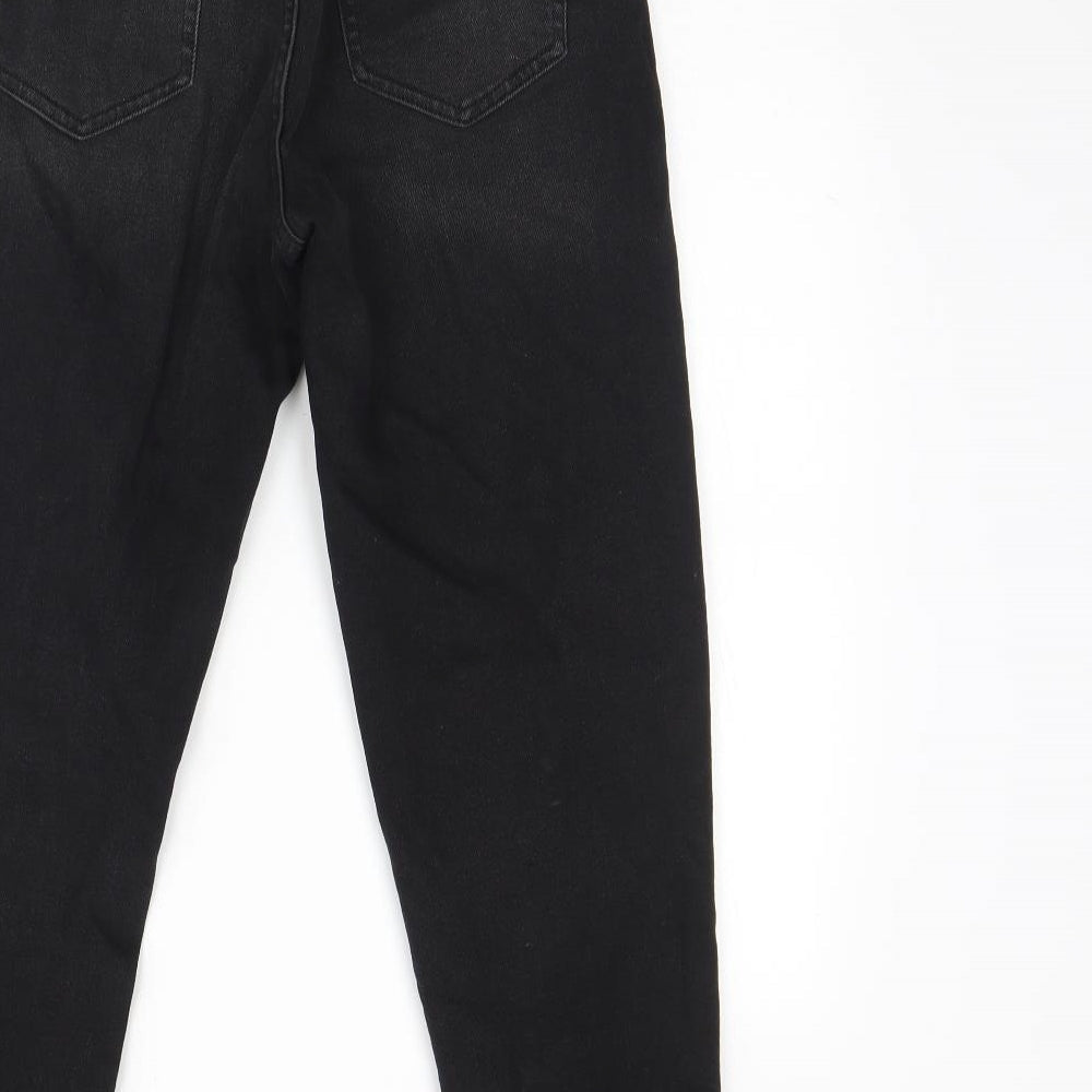 Only Womens Black Cotton Straight Jeans Size M L28 in Regular Button
