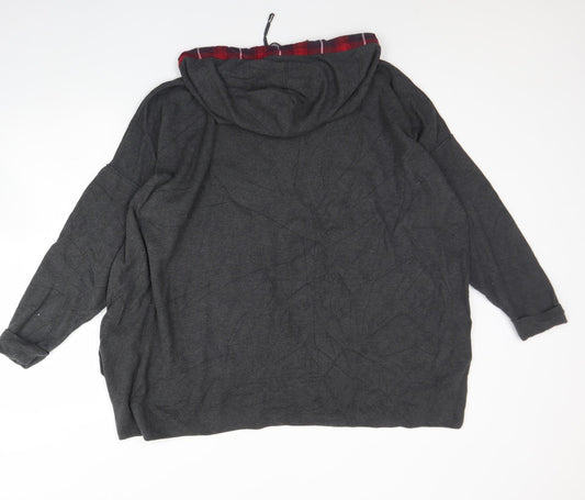 Womens UK Size 10 NEXT Grey Pullover Hoodie