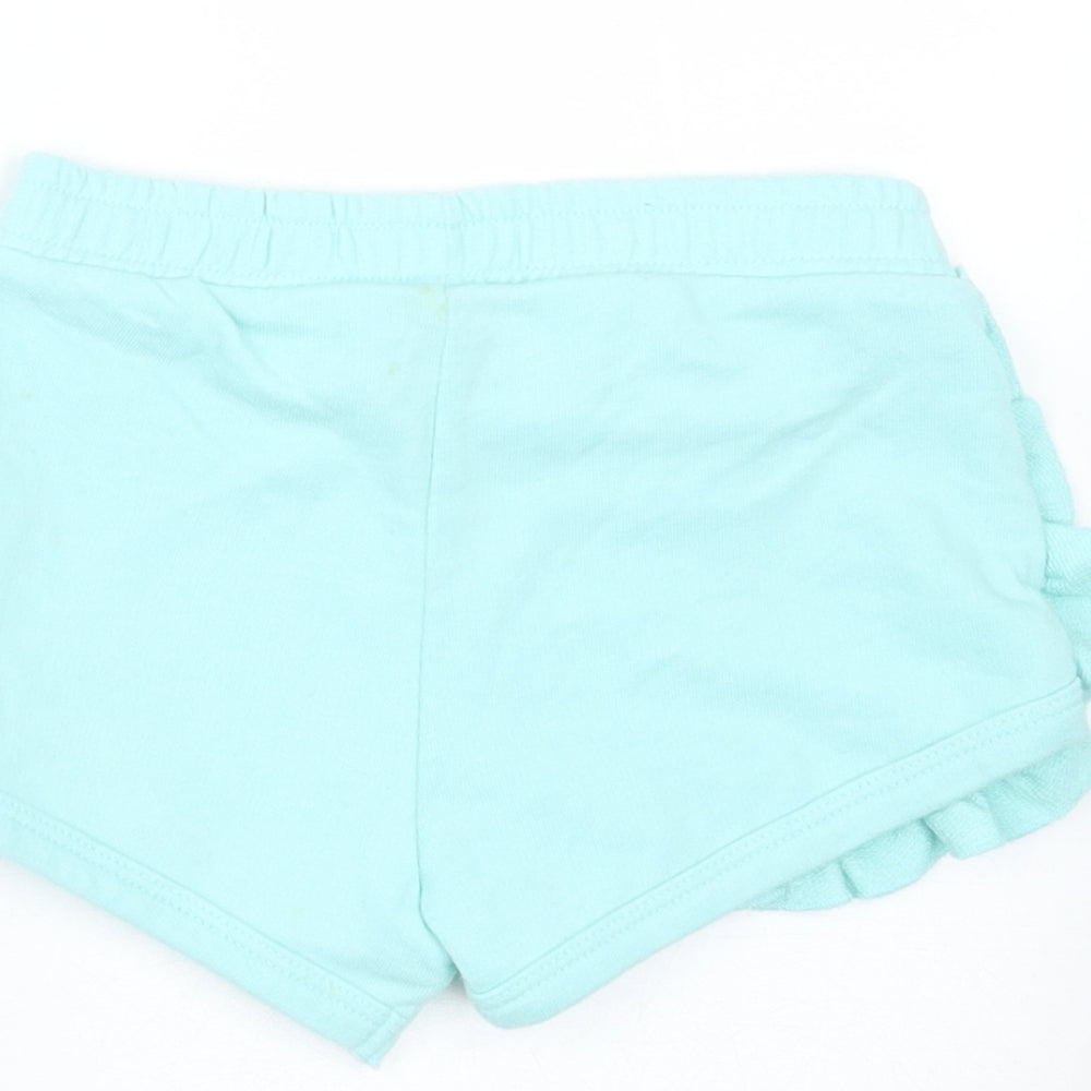 Matalan Girls Green Cotton Hot Pants Shorts Size 4 Years Regular