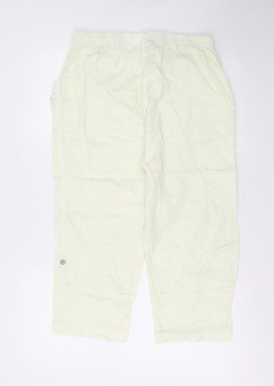 Womens UK Size 30 in Preworn Regular Fit Cropped Yellow Trousers