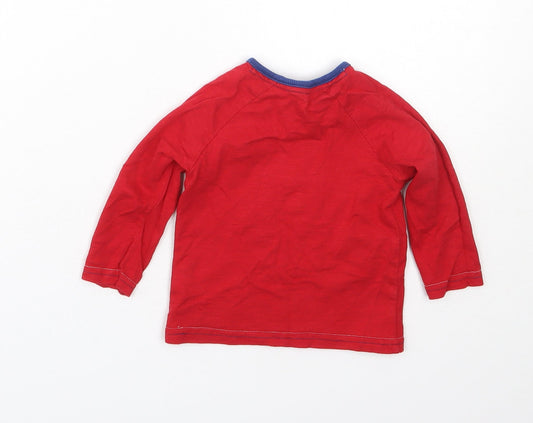 George Boys Red Cotton Cami Pyjama Top Size 6-9 Months - Disney Christmas