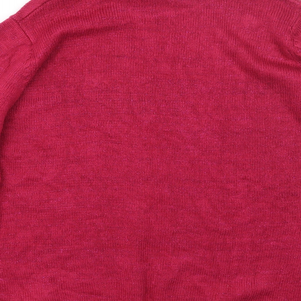 Womens UK Size L isle Pink Pullover Jumper