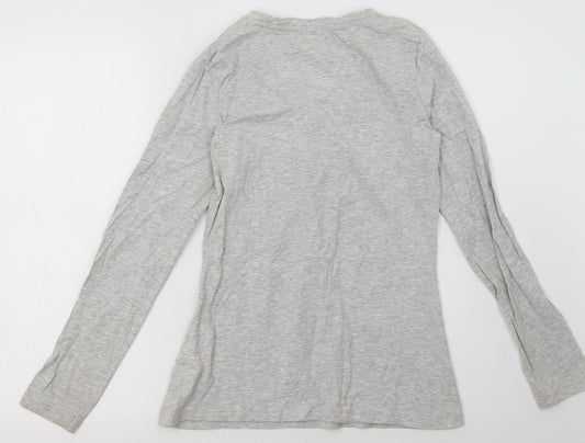 ESMARA Womens Grey Cotton Pullover Sweatshirt Size 10 Pullover