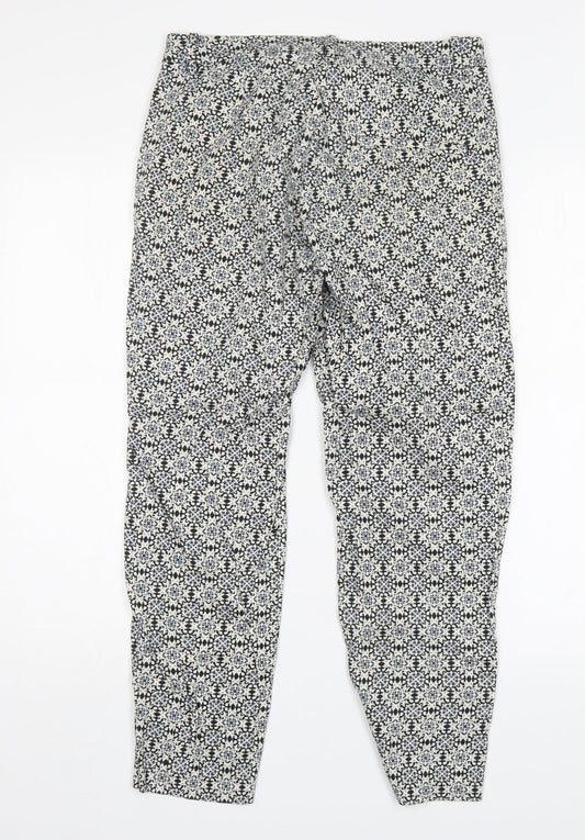 Womens UK Size 8 H&M Regular Fit Chino Multicoloured Trousers