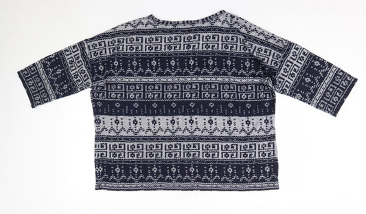 Womens UK Size 20 M&S Blue Pullover Jumper