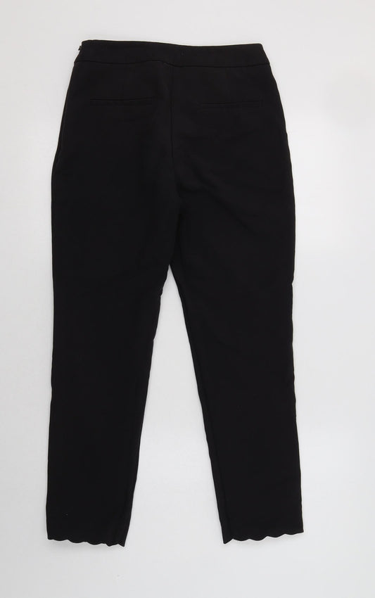 Monsoon Womens Black Cotton Dress Pants Trousers Size 8 L27 in Regular Zip