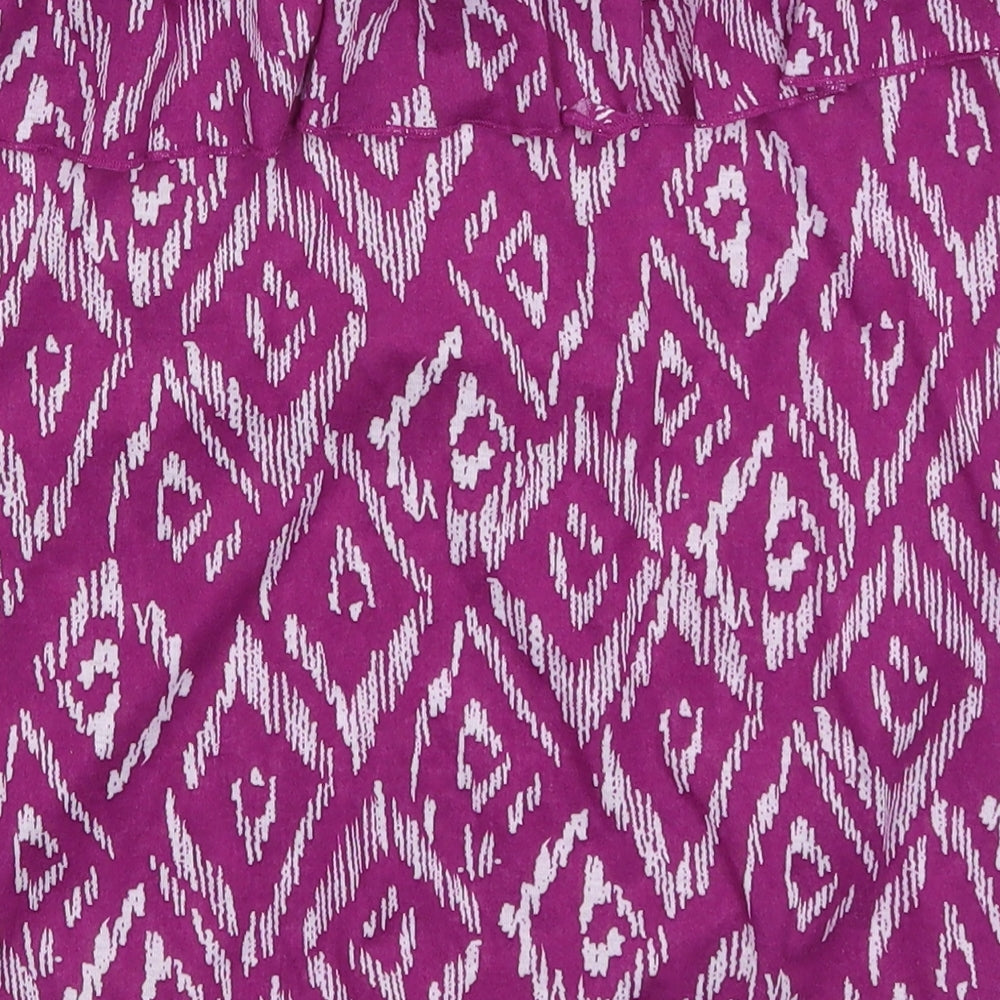 Womens UK Size M Peacocks Purple Basic Tank