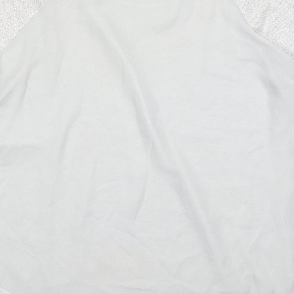 George Womens Grey Round Neck Polyester Pullover Jumper Size 16