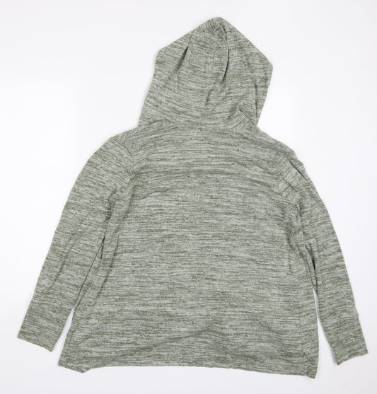 George Womens Green High Neck Polyester Cardigan Jumper Size 8