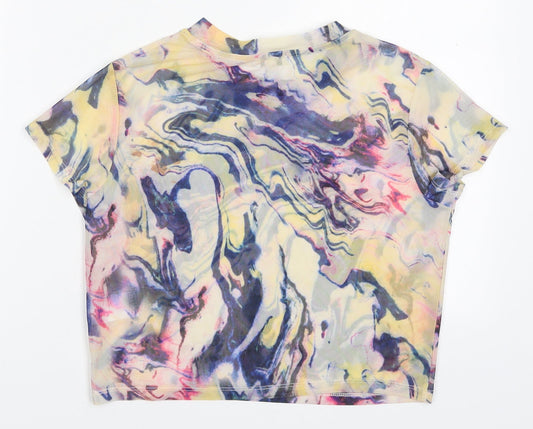 Light Before Dark Womens Multicoloured Polyester Basic T-Shirt Size M Crew Neck - Abstract